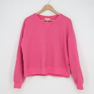 ON-34th Womens Pink Crewneck Sweatshirt Cotton Blend Fleece Size M